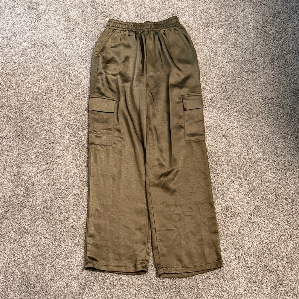 Superdown Satin Cargo Pants